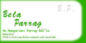 bela parrag business card